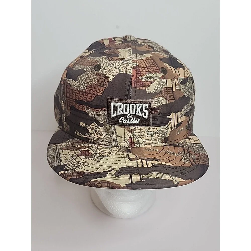 Crooks & Castles 59Fifty New Era Hat Fitted Cap Camouflage USA Brown Tans New